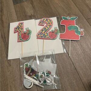 Lot of Very Hungry Caterpillar Birthday items